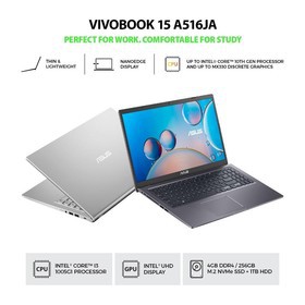 Asus A516JA-HD3122 Core i3 Gen 10 Silver Resmi Free Upgrade Windows 11