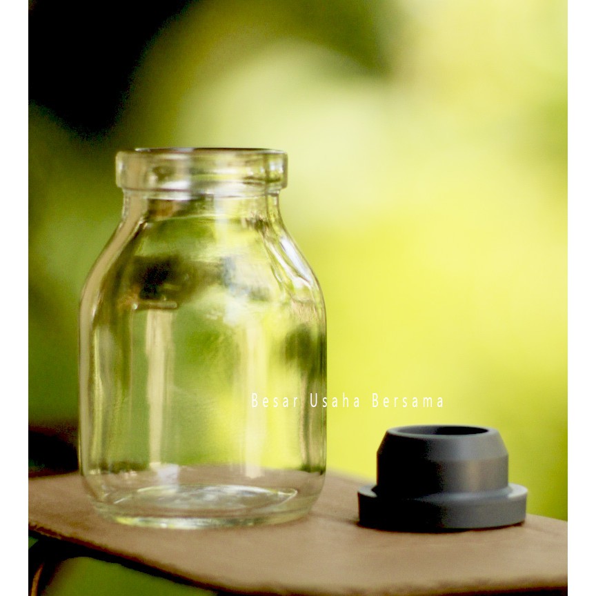 Botol Kaca ASI ASIP 50 ml / Vial / Clear Bening / Tutup Rubber Stopper Silicon