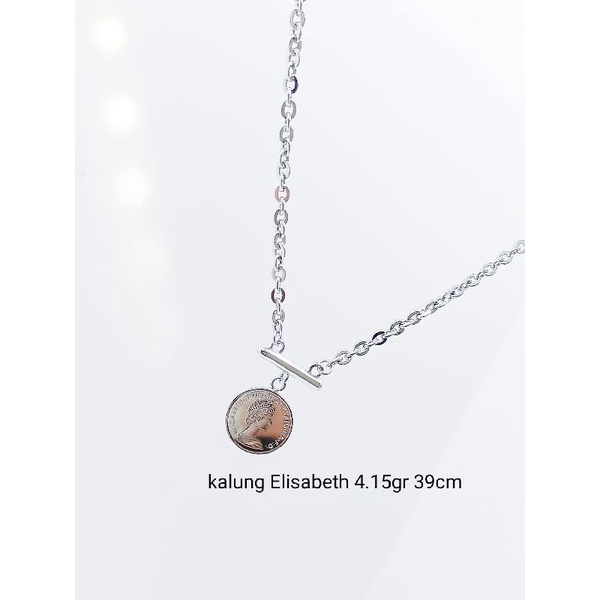kalung emas asli liontin Elisabeth