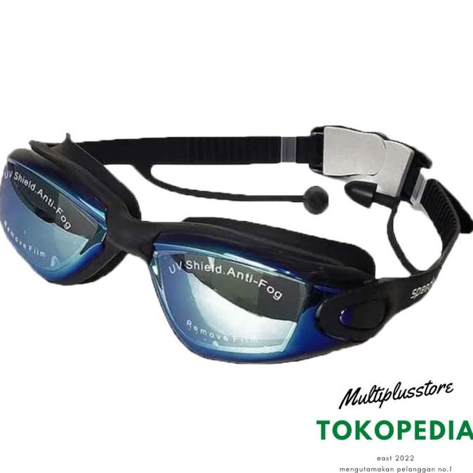 Kacamata renang speedo Original dewasa LX866 S - Hitam Mirror