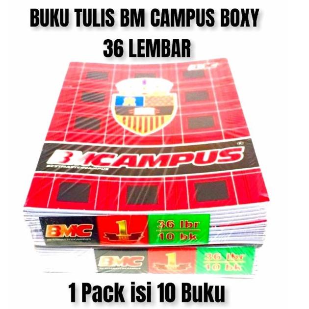 

yws47 Buku Tulis BM CAMPUS Boxy 36 Lembar ( 10 Buku ) ..