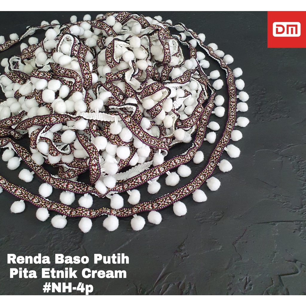Renda Baso Pita Etnik Cream NH-2P