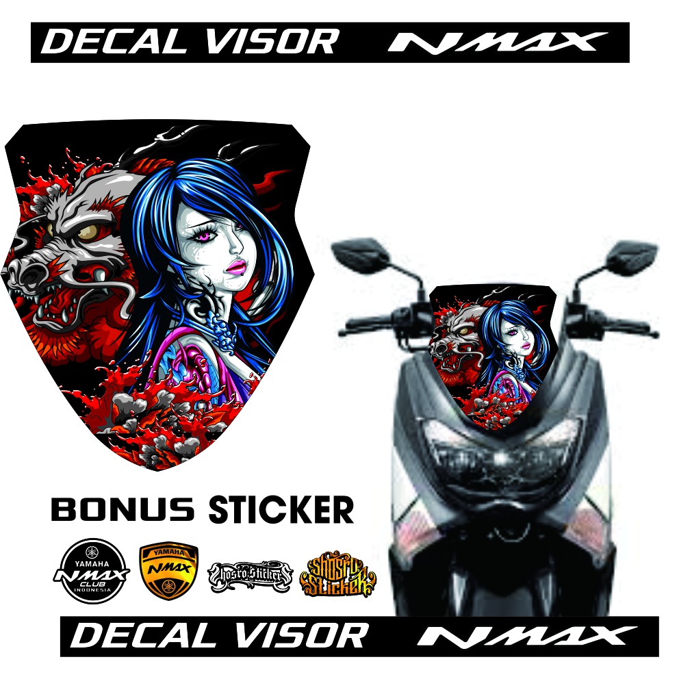 STICKER VISOR VARIASI NMAX OLD STRIPING POLET DECAL VISOR NMAX