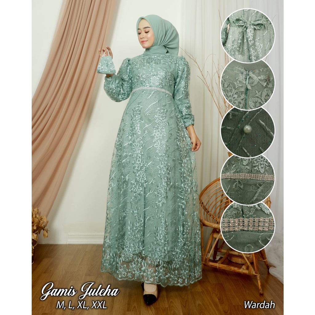 Gamis Julaiha LK / Gamis Kebaya Brukat Modern / Kebaya Modern Muslim / Baju Wisuda Kebaya Modern Dress / Gamis Kebaya / Dress Kondangan / Gamis Brukat Busui / Kebaya Gamis Kondangan