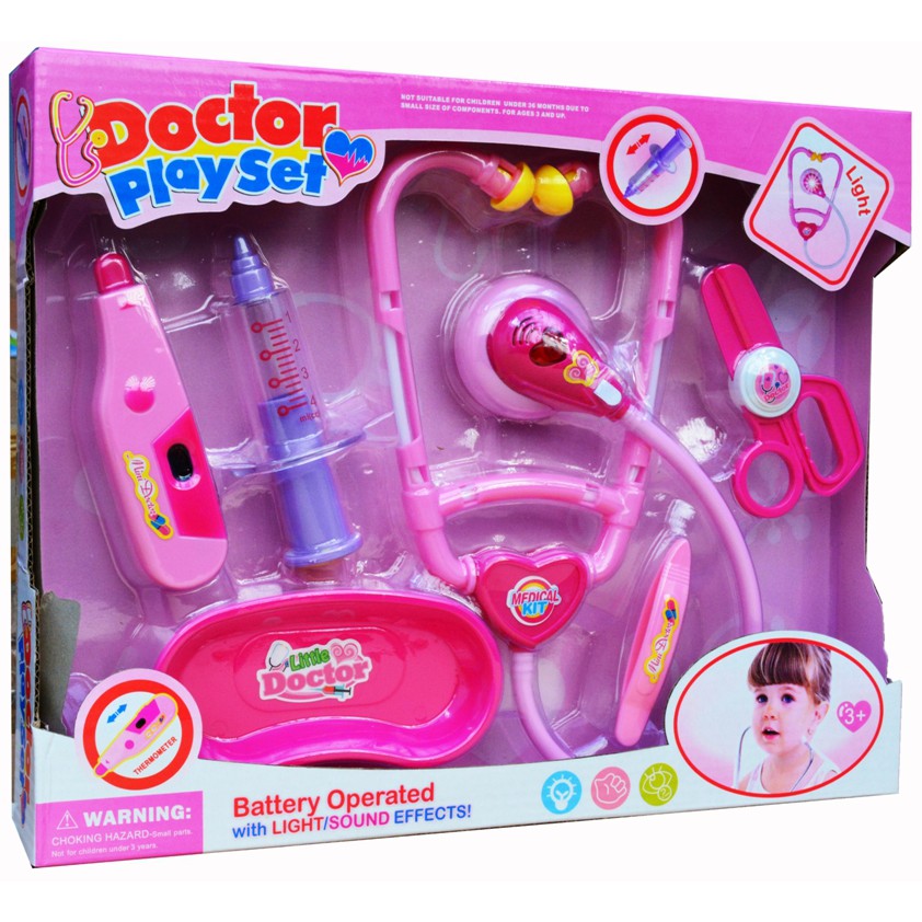 MAINAN ANAK DOCTOR PLAY SET PINK - MAINAN DOKTER-DOKTERAN
