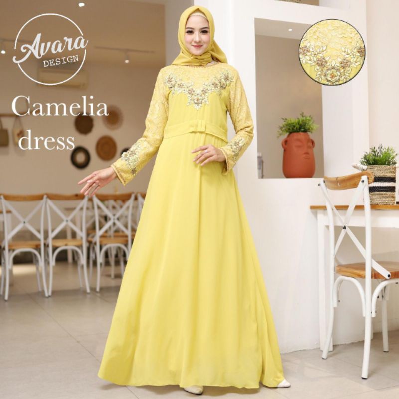 New gamis camelia dress // ceruty babydoll mix brokat