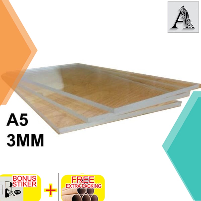 

Grosir Acrylic Transparan 3mm A5 / akrilik bening