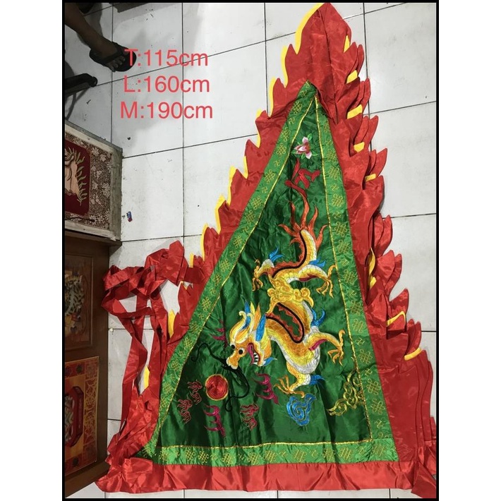Bendera Naga 5 Warna Panca Warna 1,5 Meter Bendera 5 Warna Besar Set