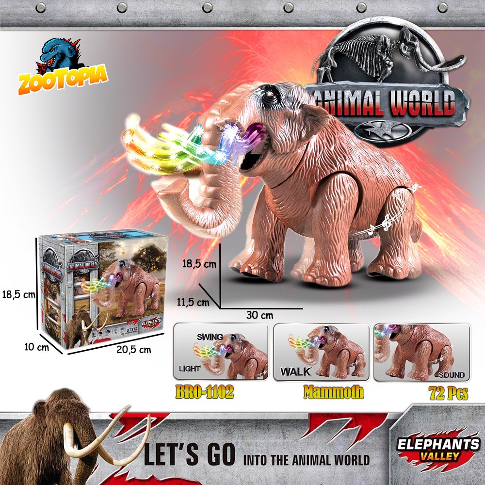 PROMO MAINAN ANAK ELEPHANTS VALLEY MAMMOTH BRO 1102