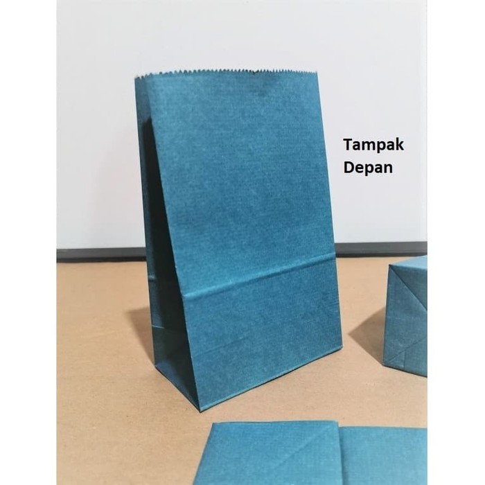 

Paperbag Kantong Kertas SOS Biru 12x7x19cm Souvenir Wedding
