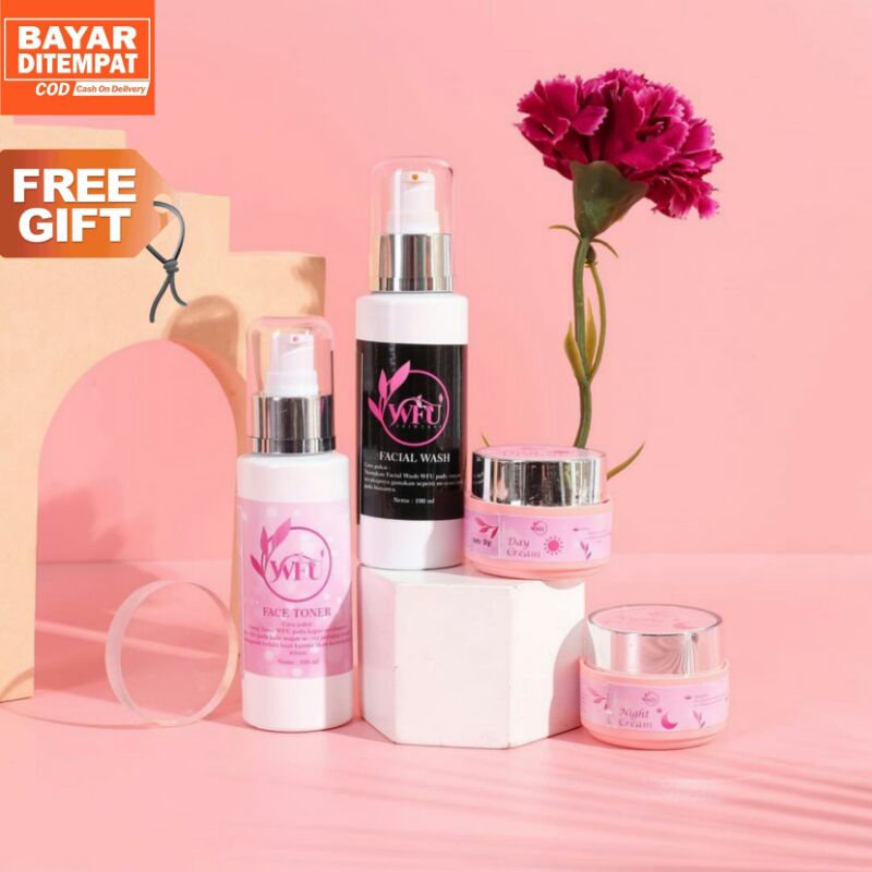 [BPOM] WFU Skincare Paket Kecantikan Cream Krim Pemutih Wajah Glowing Jerawat Flek Perawatan Wajah B
