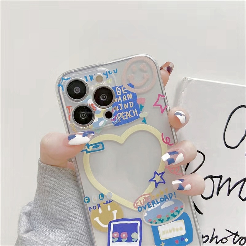 Soft Case Huawei Y9 Prime 2019 Nova 9 7 7i 7se 6 Se Pro Nova 5T 4e 3i 3e Y7A Y9s Honor 8X Motif Grafiti Hati