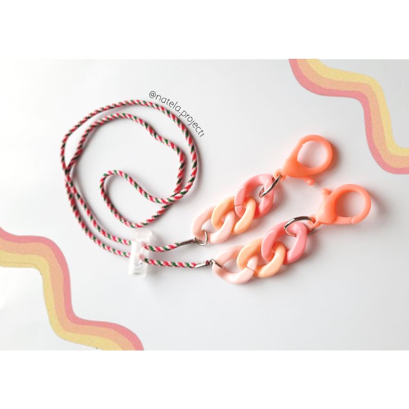 Chain Color - 2in1 Strap Mask / Kalung masker