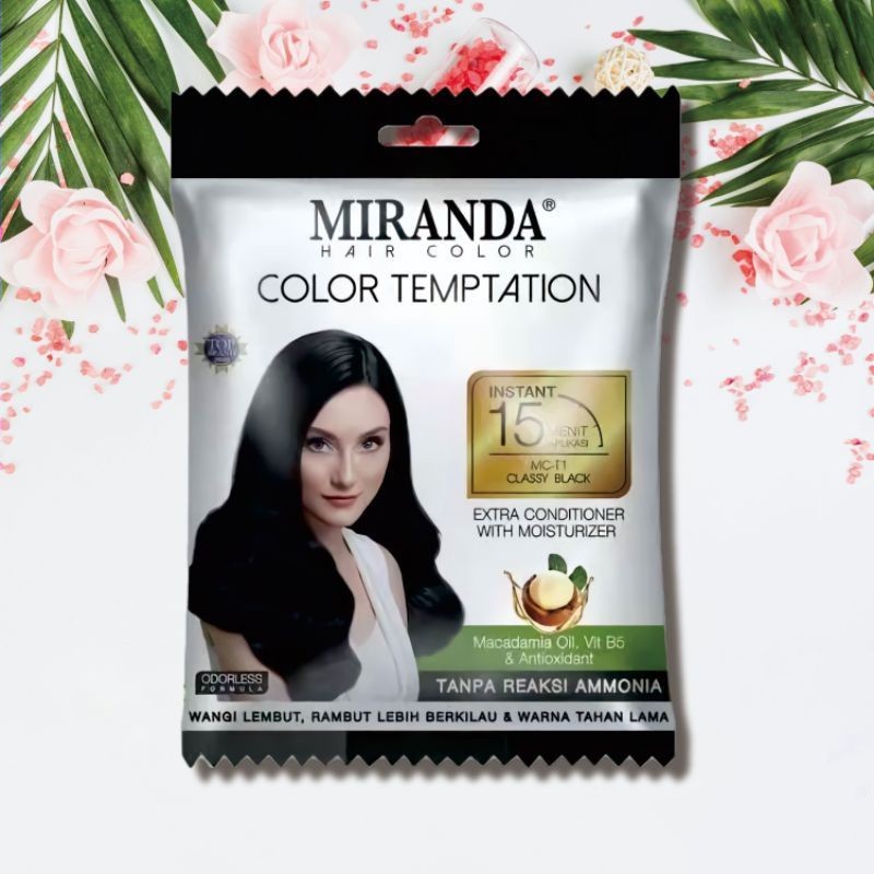 MIRANDA Hair Color Temptation 20ml Sachet Cat Pewarna Rambut