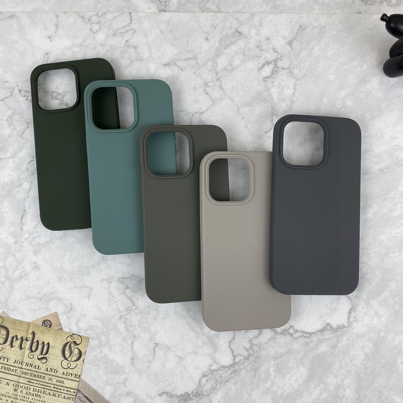 Soft Case Bahan Silikon Cair Dengan Logo Untuk iPhone 13 12 11 Pro X XS MAX XR 7 8 Plus