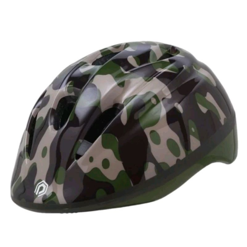 Helm Polygon Kids Army Size S . Helmet Sepeda Anak skuter scooter sepatu roda