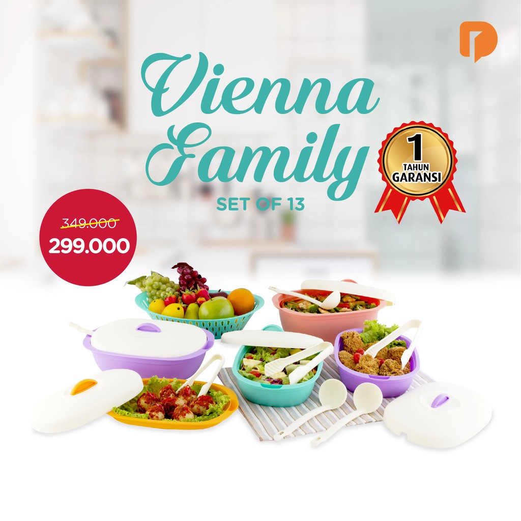 Wadah Saji / Food Storage Vienna Family Set of 13 (Tempat Makanan) | GARANSI 1 Tahun!