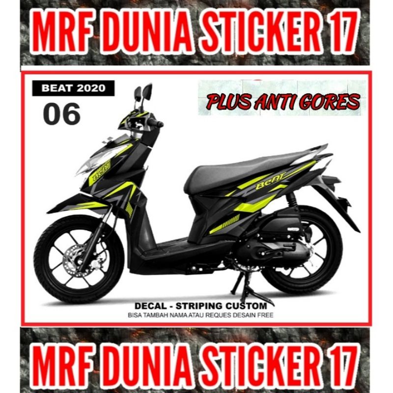 Sticker Decal Motor Beat 2020 Full Body dekal motor Beat 2020 Full Body Stiker Striping motor Beat 2