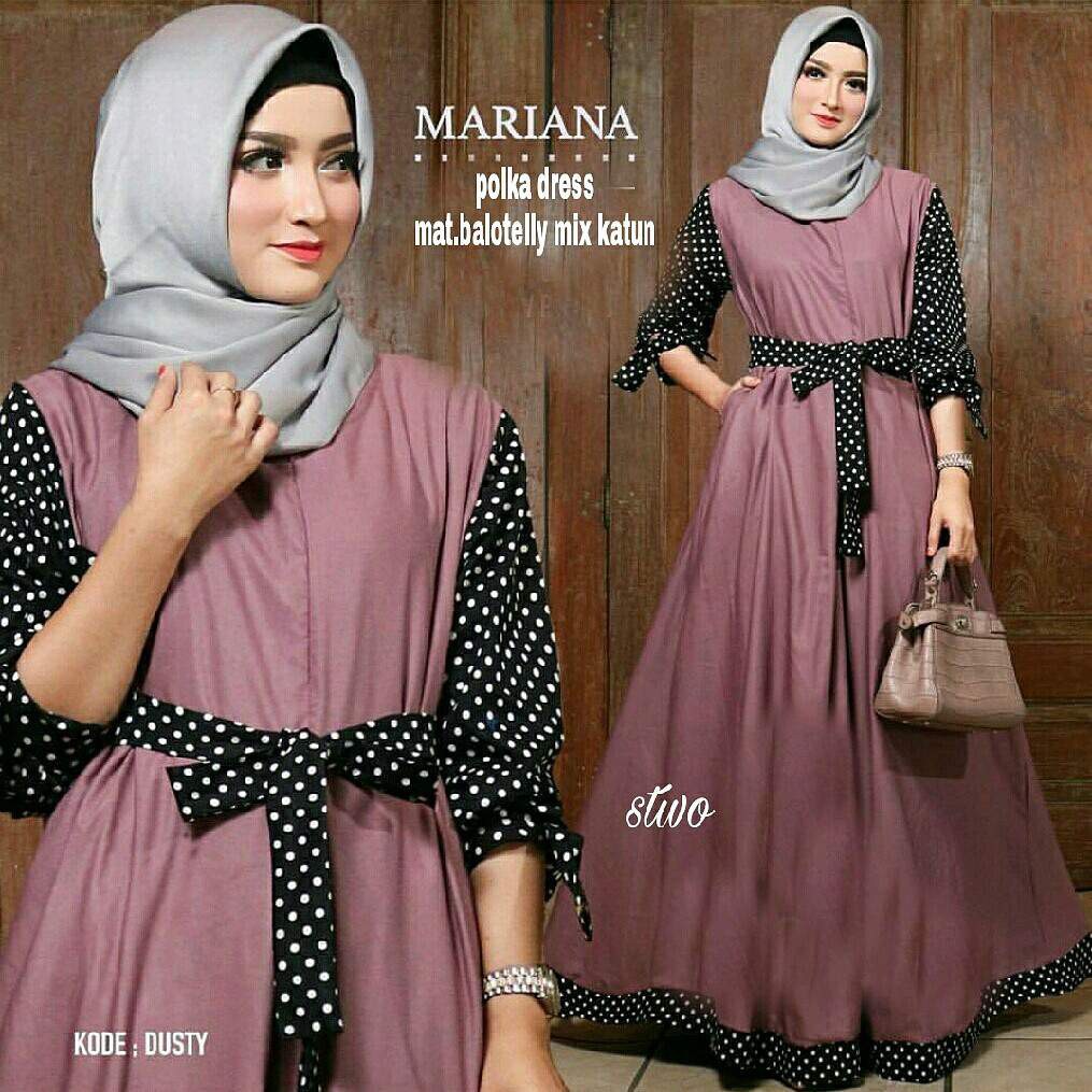Dress Muslim Coupe Wanita - BHJ 0192 - Original Gareu Fashion
