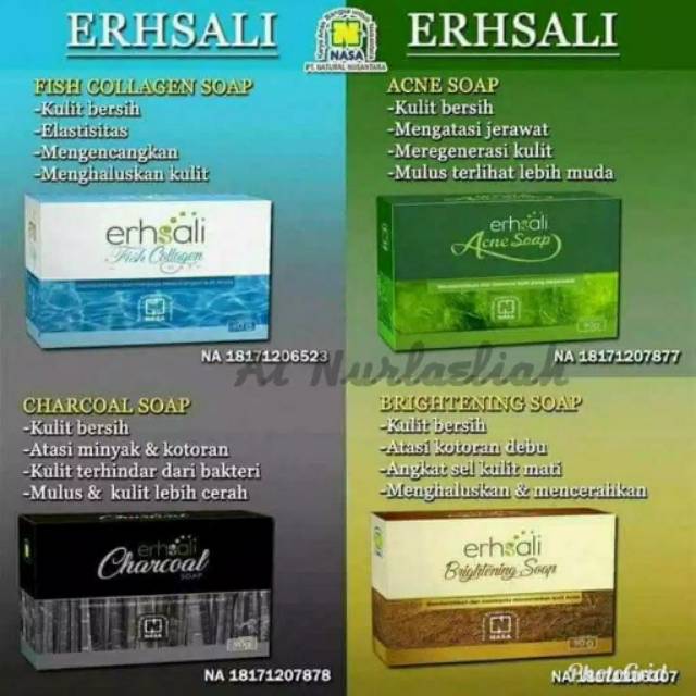 Erhsali Nasa/sabun kecantikan Nasa/sabun muka