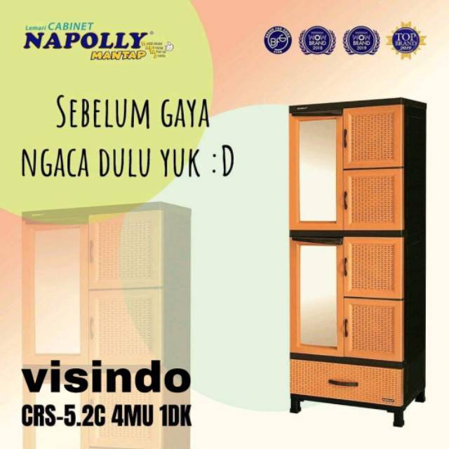  LEMARI  NAPOLLY  CERMIN  CRS 5 2C 4MU 1DK Shopee Indonesia