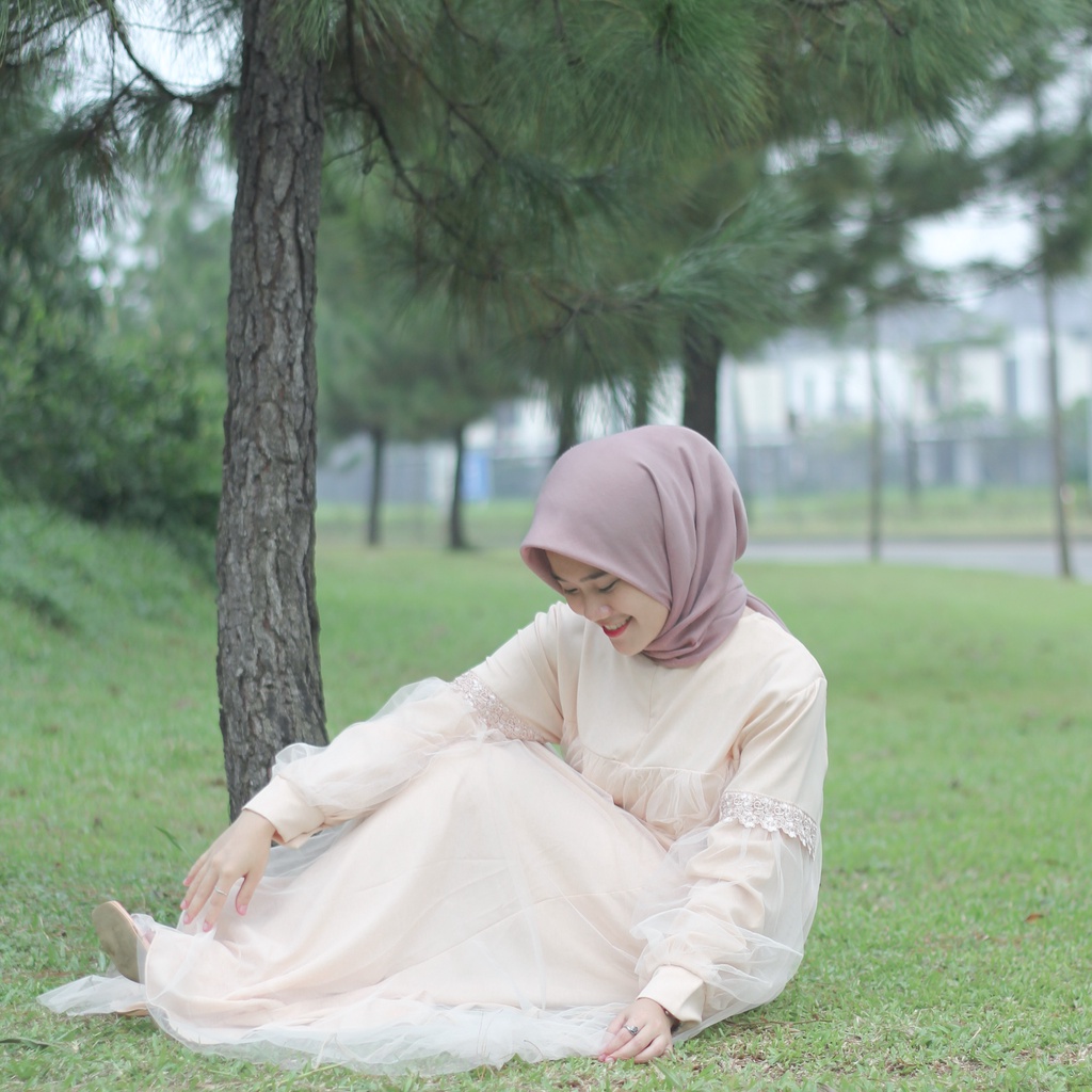 Khadj Hijab - Gamis Dress Pakaian Muslim Mix Renda Jasmine-7