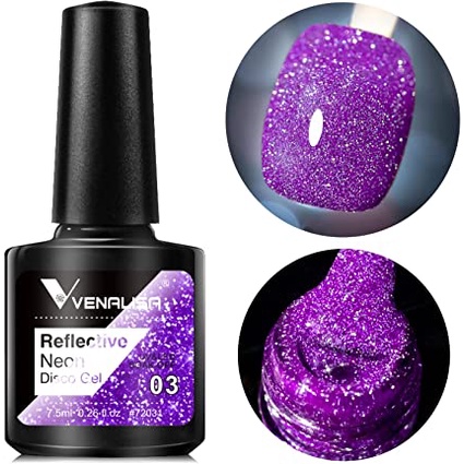 ORIGINAL Reflective Flash Kutek Gel Glitter UV Gel Nail Polish BD Series