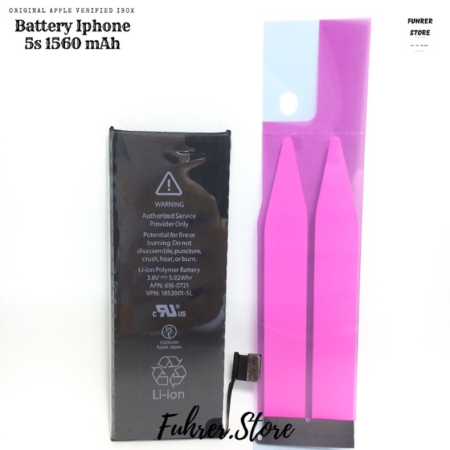 Baterai Batre Li-Ion iP 5 5G 5S FREE Double tip