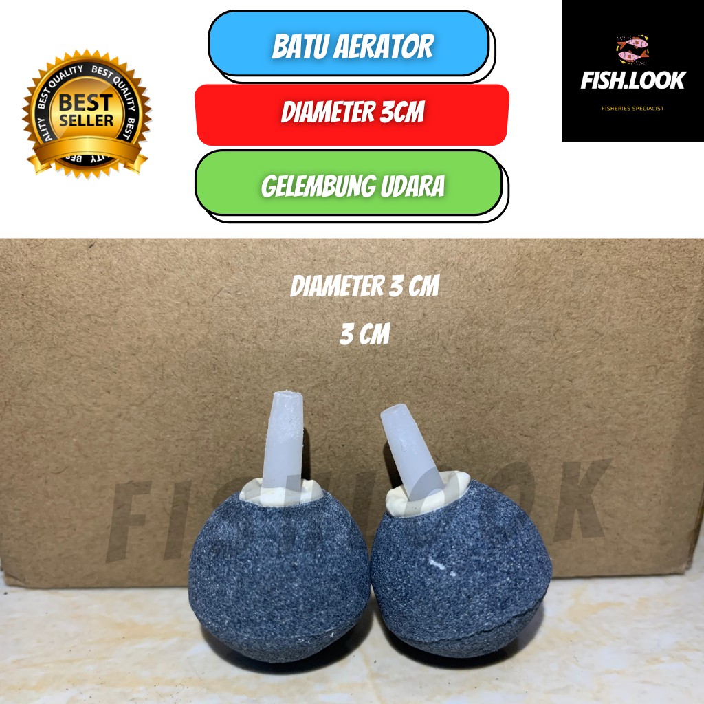 Batu Aerator Bulat 3 CM - Batu Aerator Bulat Besar Aerasi - Batu Gelembung