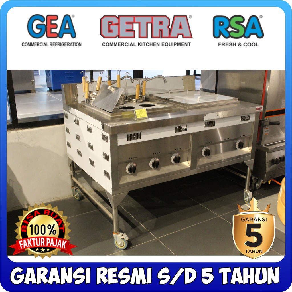MESIN MIE GETRA MPN-6C2S KOMPOR GAS MESIN REBUS MIE AYAM 6 LUBANG LOW PRESSURE ORIGINAL