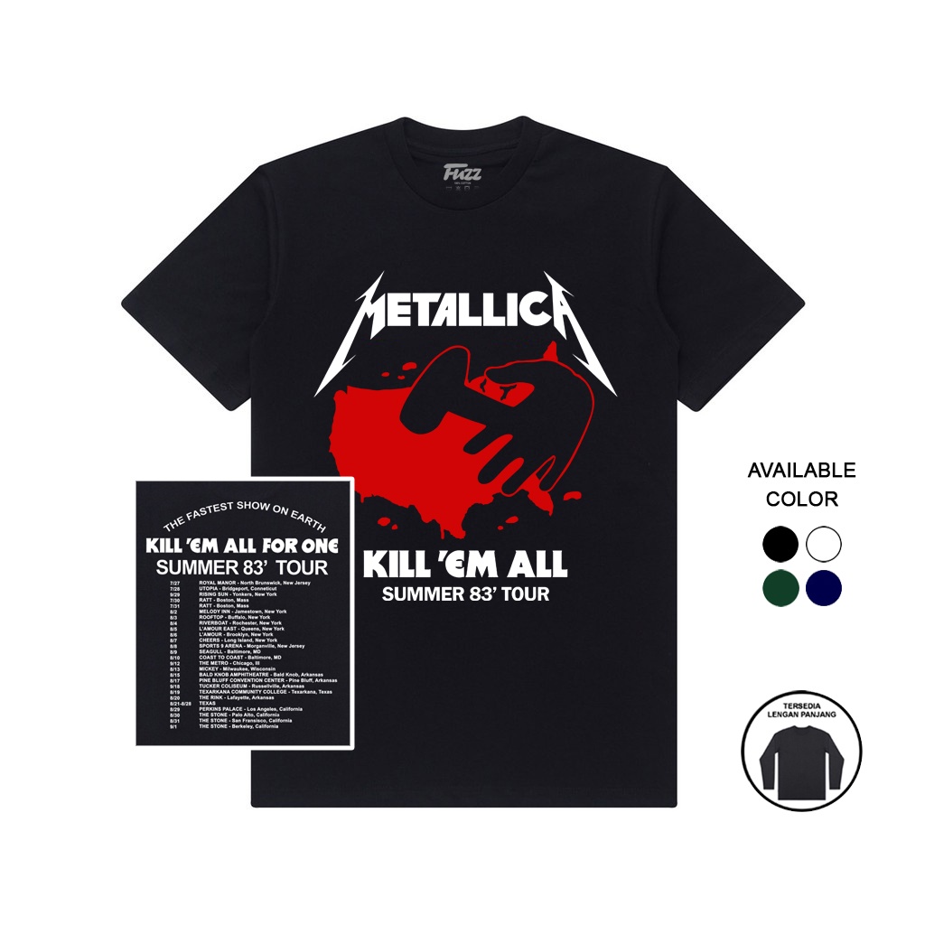 KAOS BAND | KAOS METALLICA | BAJU DISTRO BANDUNG MUSIK METAL PRIA WANITA METALICA