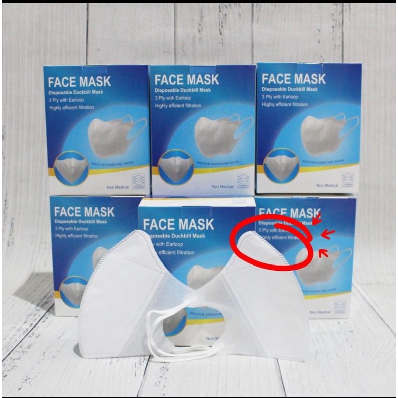 Masker Duckbill 3ply 50pcs facemask wemask