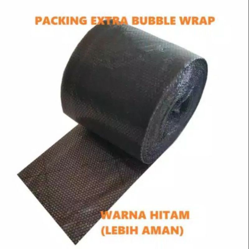 

Extra bubblewrap agar packing lebih aman