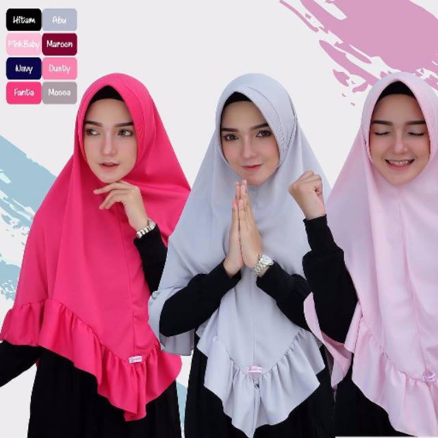 TERMURAH JILBAB KHIMAR SYARI HASYA KEZFY HASNA 