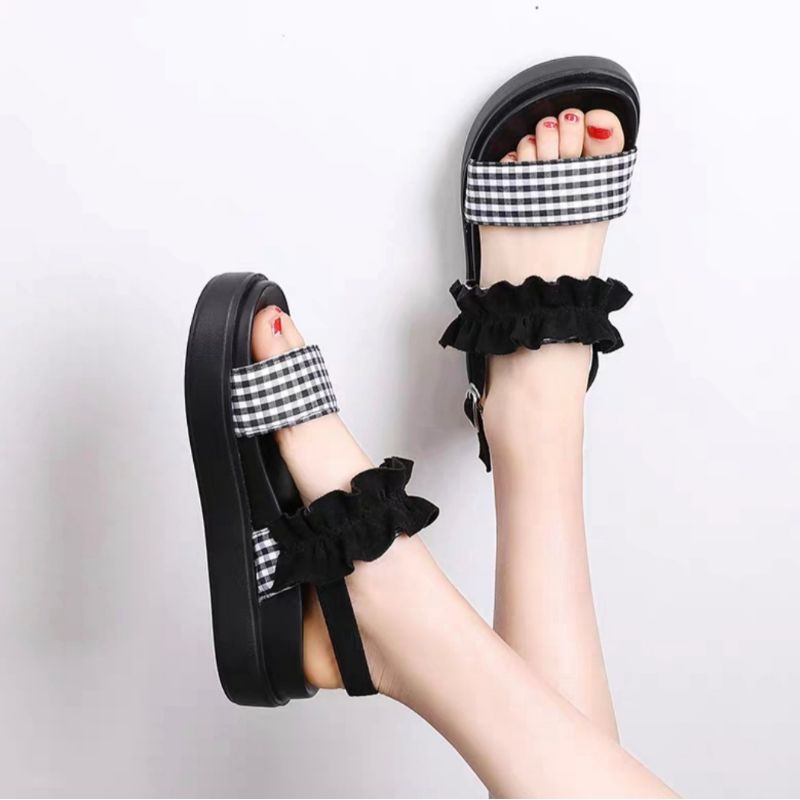 Sendal Wanita - Sandal Wanita Amanda Terbaru 2021 - Wedges Sandal Wanita - Bisa Bayar Di Tempat(COD)