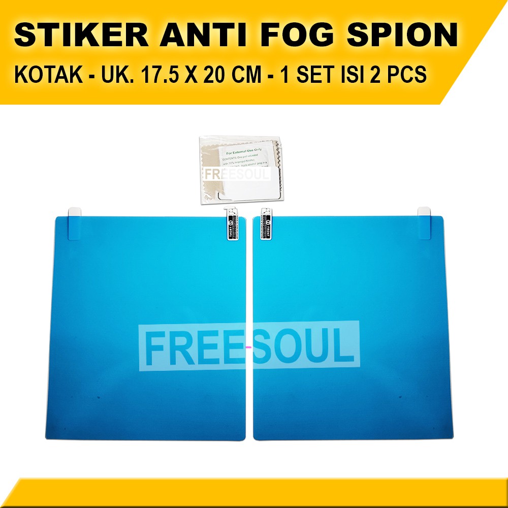 Stiker Anti Air Embun KACA SAMPING 20 x 17.5 cm - Anti Fog RainProof Film Kaca Mobil