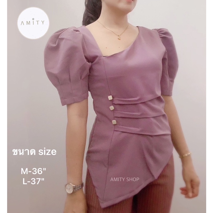 ATASAN AMITY/BLOUSE BANGKOK MODEL LENGAN PUFF (BJAMY295)