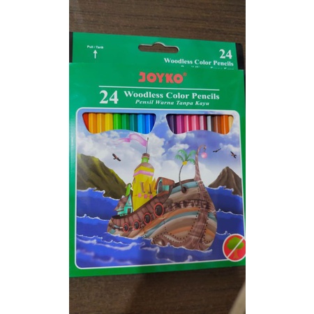 

Pensil warna joyko 24 warna woodless color pencils/tanpa kayu