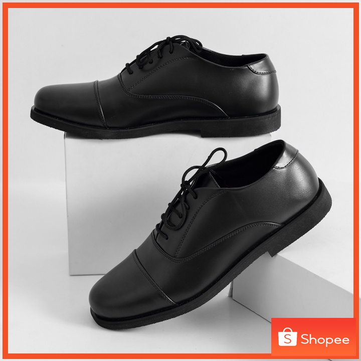 Sepatu Pantofel Pria Kulit Formal Kantor Kasual Kerja Kuliah Oxford Pantopel - Casual Oxford