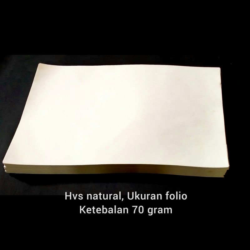 

[1 rim = 500 lembar] HVS natural. ukuran folio 70 gram