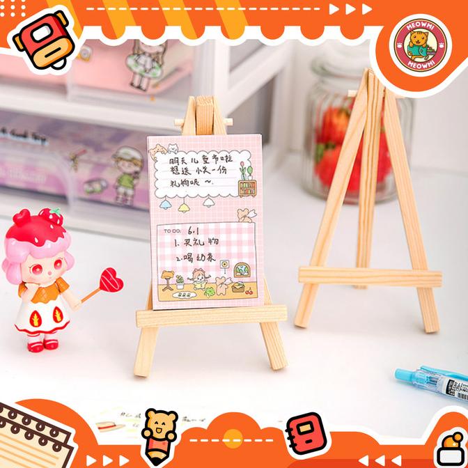 

@=@=@=@=] Wooden Easel Mini Penyangga Docking HP Memo Aesthetic DHP0008