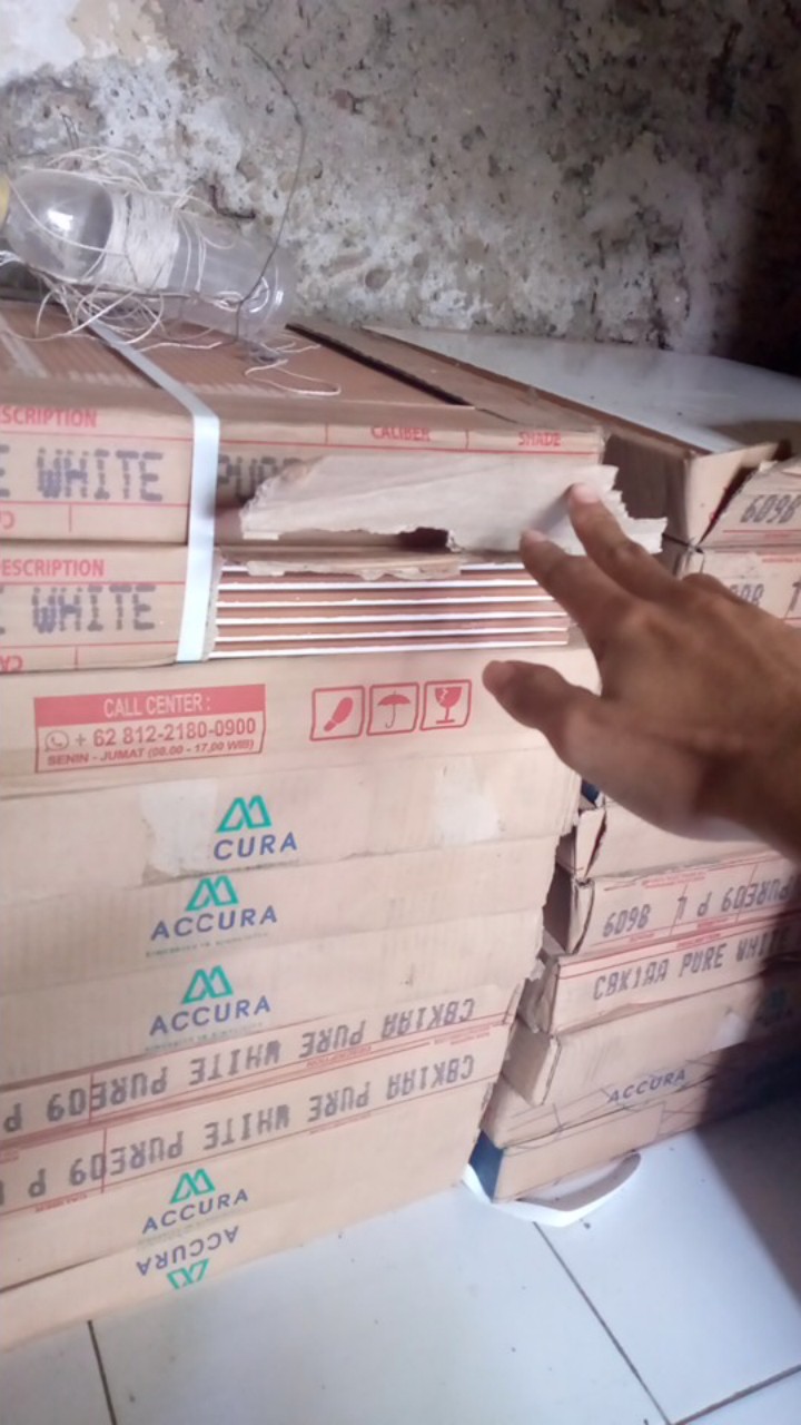 Keramik Lantai Putih 40x40 Kw1 Merk Mulia - Free Ongkir