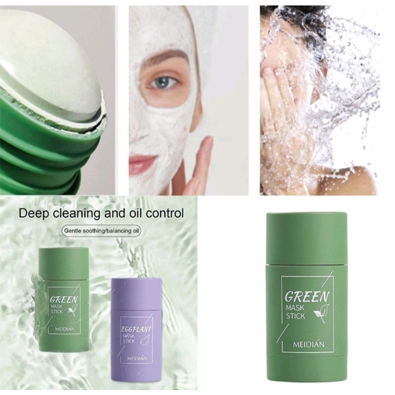 MEIDIAN Green Tea Mask Cleansing Clay Stick Mask /wajah Masker komedo