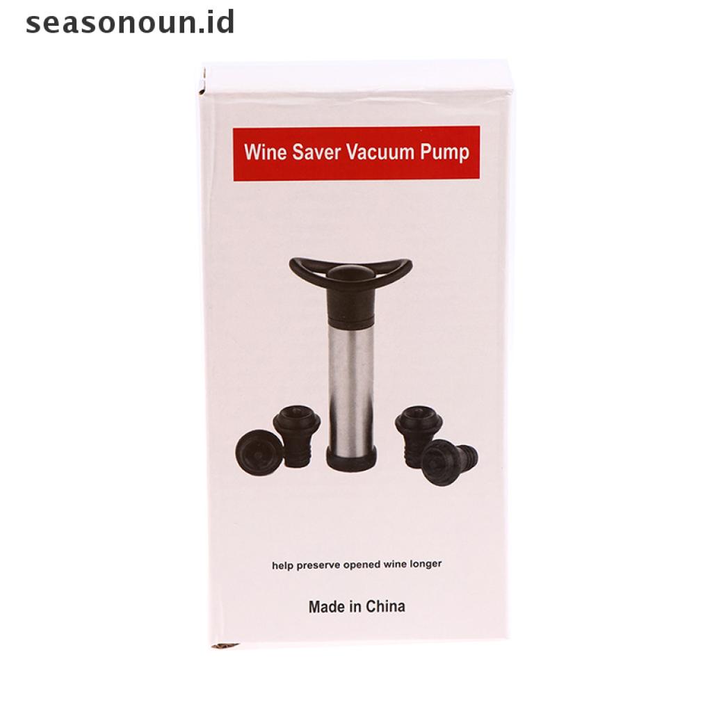 1 Set Pompa Vakum Bahan Stainless Steel Dengan Stopper Botol Wine