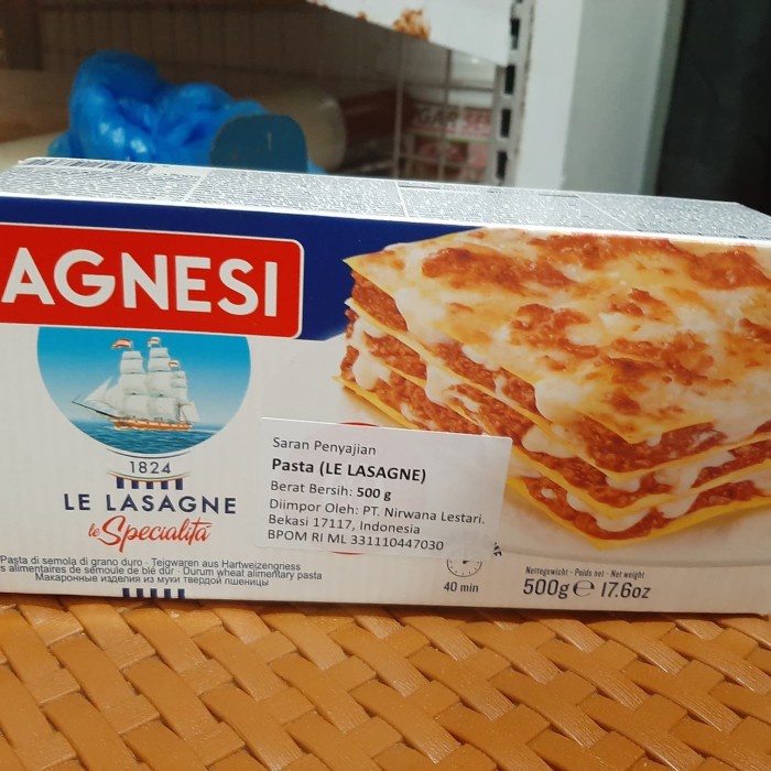 

PASTA-ANEKA- AGNESI LASAGNA PASTA 500GR -ANEKA-PASTA.