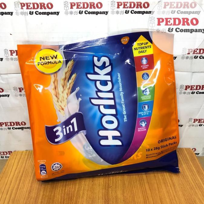 

[[BISA COD]] Horlicks -Susu bubuk/ malted drink 3in1 original (10x28gr stick packs) TERMURAH Kode