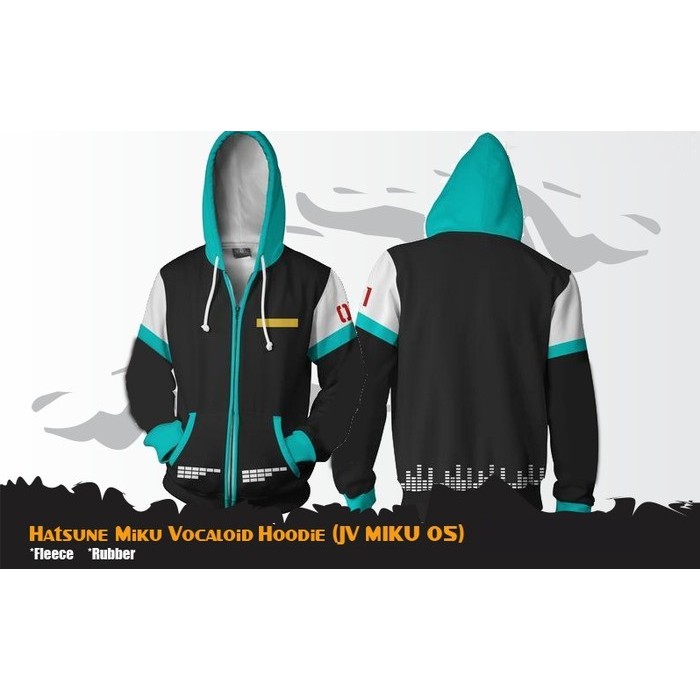 Jaket Anime Vocaloid Hatsune Miku Cosplay Hoodie - JV MIKU 05