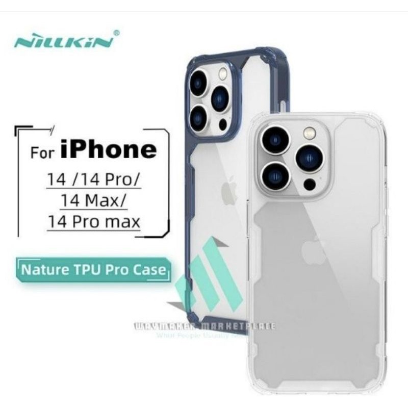 IPHONE 14 PRO MAX 14 MAX 14 PRO 14 Case Original Nillkin Nature TPU Casing Clear Hybrid