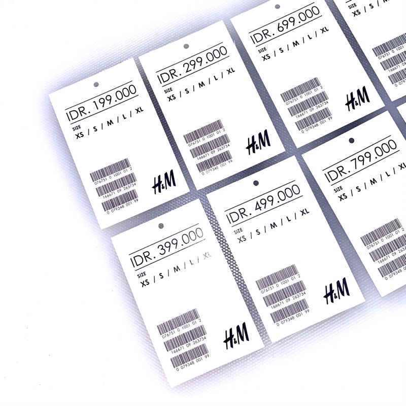 

H&M PRICETAG HANGTAG BRANDED // H&M