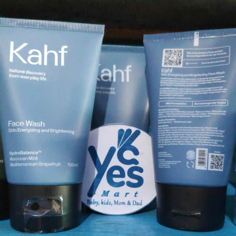 COD Kahf Face Wash Scrub 100 ml Sabun Cuci Muka Men Cowok Laki Pria Skin Energizing and Brightening Oil Acne Care Gentle Kaft Kaf Pembersih Wajah Kulit jerawat Berjerawat Normal